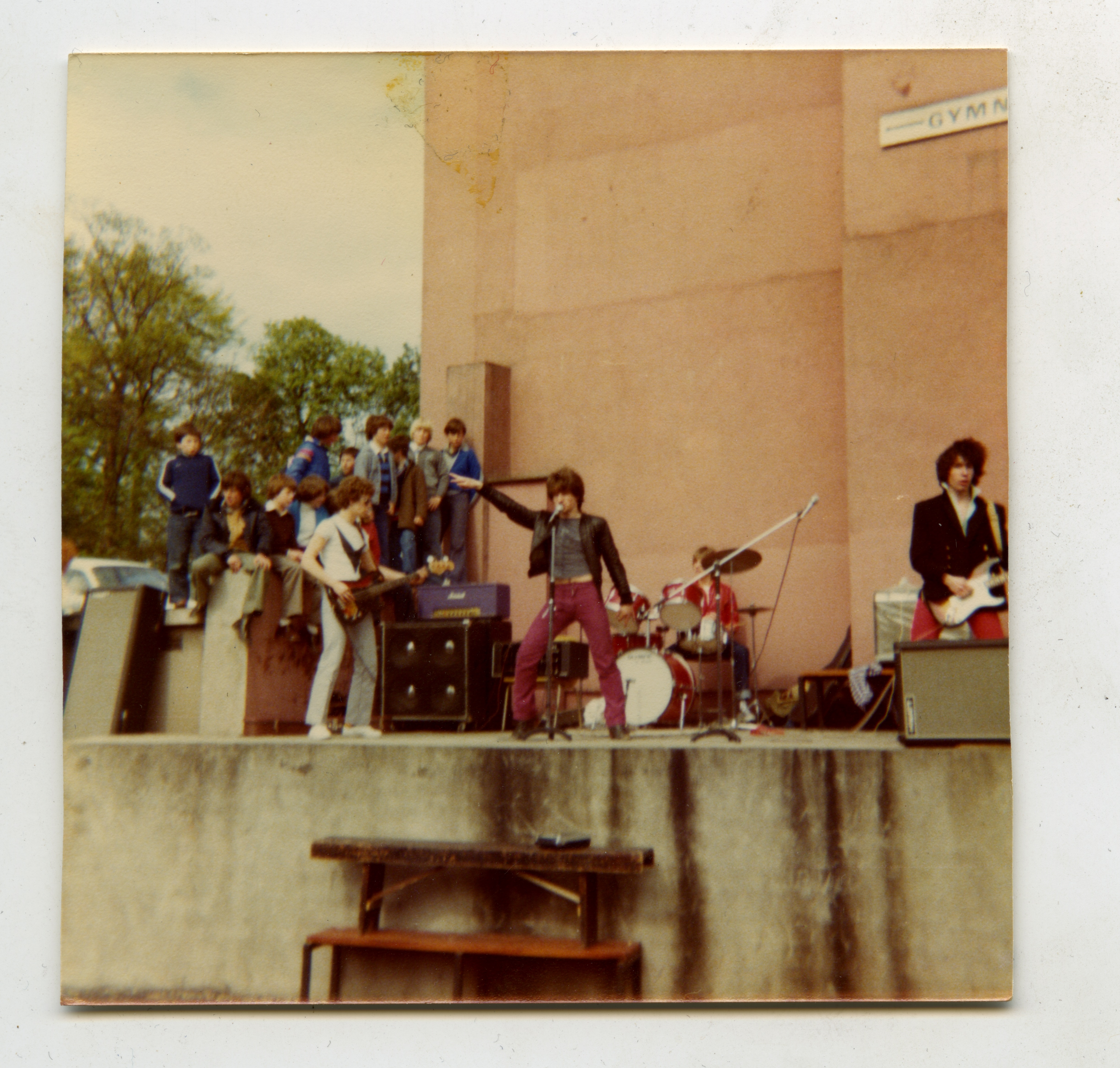U2 performing at Mount Temple, 1977. Photo: U2